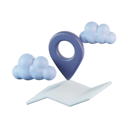 Emplacement du nuage  3D Icon