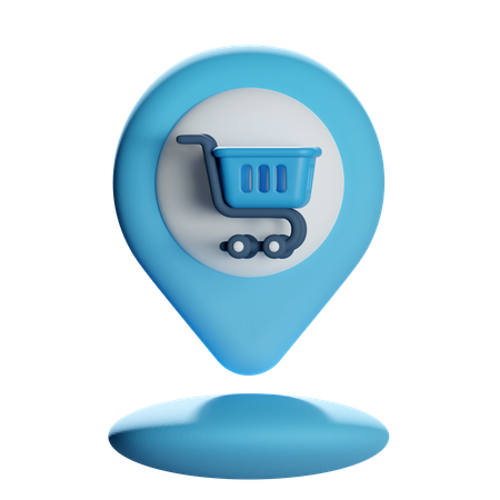 Épinglette de lieu de shopping  3D Icon