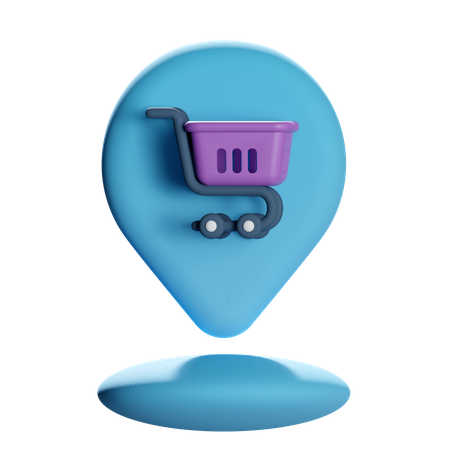 Épinglette de lieu de shopping  3D Icon