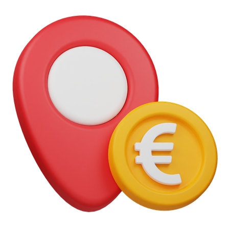 Emplacement des pièces en euro  3D Icon