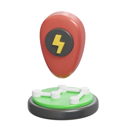 Emplacement de la borne de recharge  3D Icon