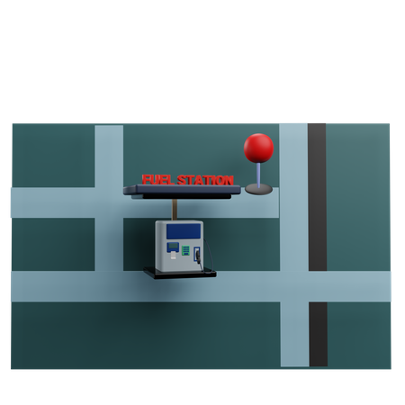 Emplacement de la station-service  3D Icon