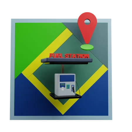 Emplacement de la station-service  3D Icon