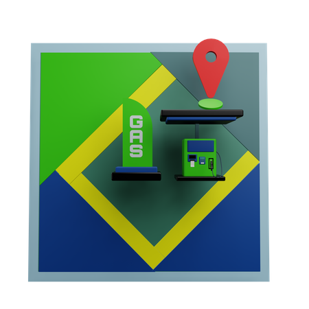 Emplacement de la station-service  3D Icon