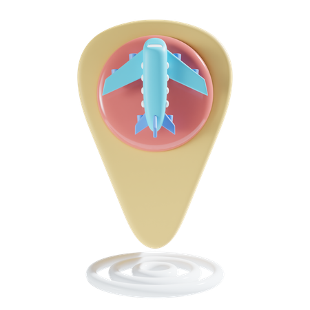 Emplacement de l'aéroport  3D Icon