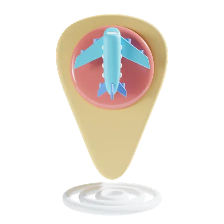 Emplacement de l'aéroport  3D Icon