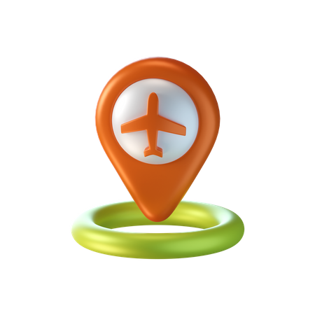 Emplacement de l'aéroport  3D Icon