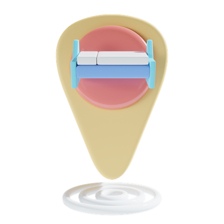 Emplacement de l'hôtel  3D Icon