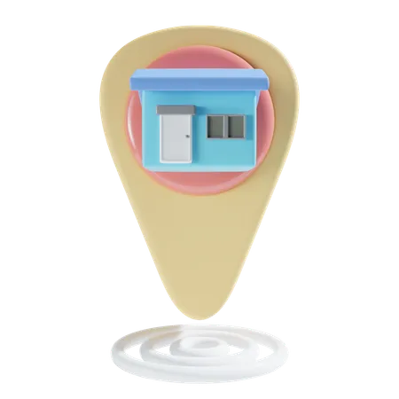 Emplacement du domicile  3D Icon