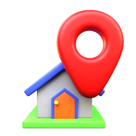 Emplacement du domicile  3D Icon