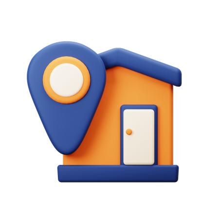 Emplacement du domicile  3D Icon