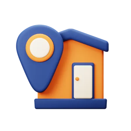 Emplacement du domicile  3D Icon