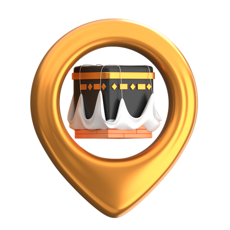 Emplacement de la broche de la Kaaba  3D Icon