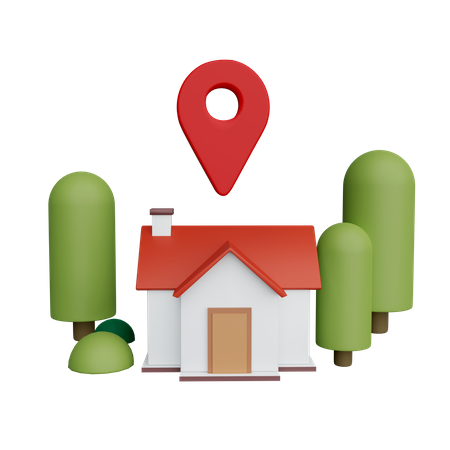 Emplacement du domicile  3D Icon