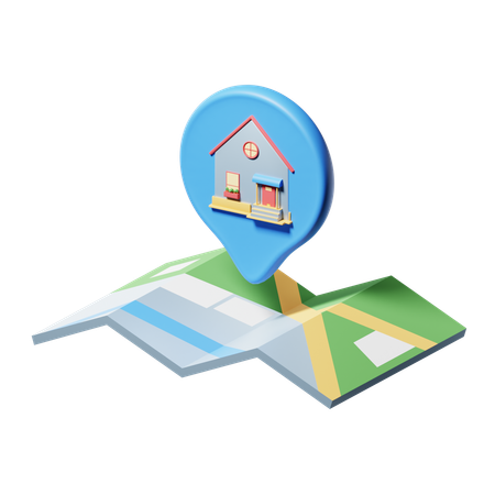 Emplacement du domicile  3D Icon