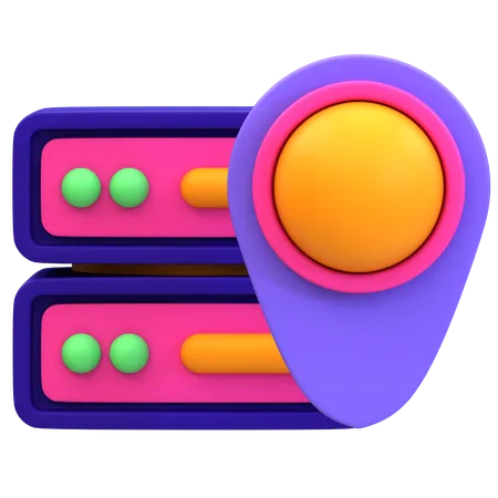 Emplacement du serveur  3D Icon