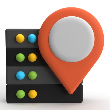 Emplacement du serveur  3D Icon