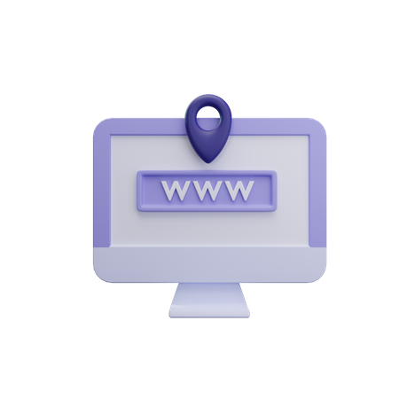 Emplacement du site Web  3D Icon