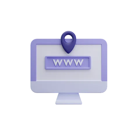 Emplacement du site Web  3D Icon