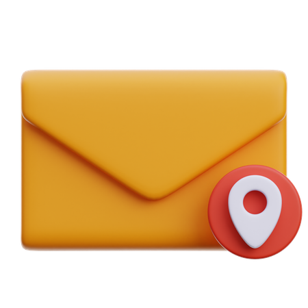 Adresse e-mail de localisation  3D Icon