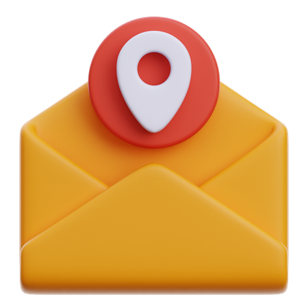 Adresse e-mail de localisation  3D Icon