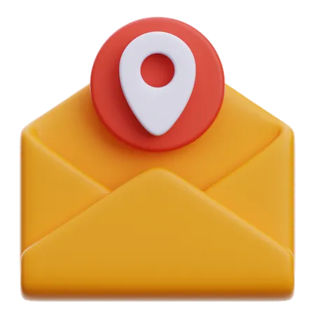 Adresse e-mail de localisation  3D Icon