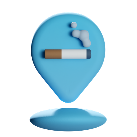 Épingle de localisation pour fumer  3D Icon