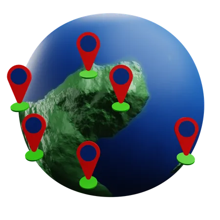 Emplacement mondial  3D Icon