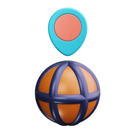 Emplacement mondial  3D Icon