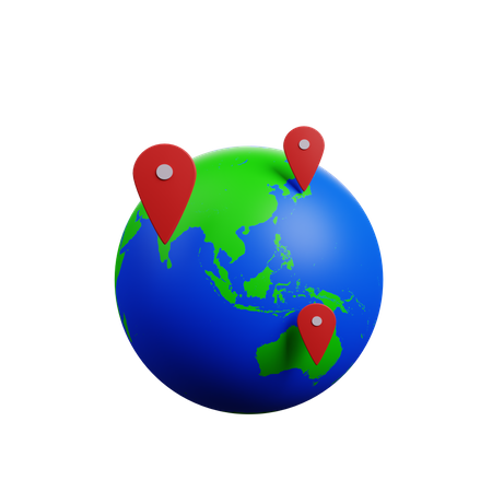 Emplacement mondial  3D Illustration