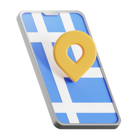 Localisation mobile  3D Icon