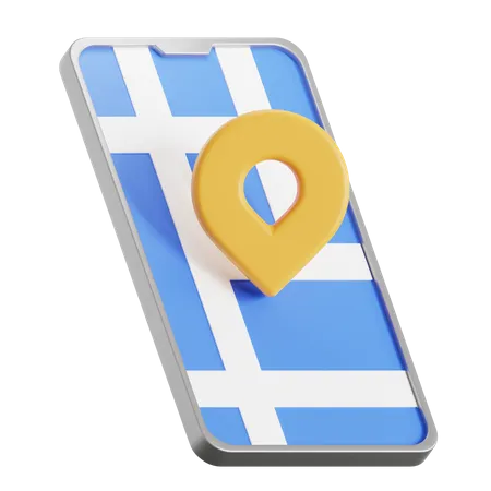 Localisation mobile  3D Icon