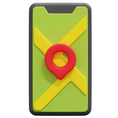 Localisation mobile  3D Icon