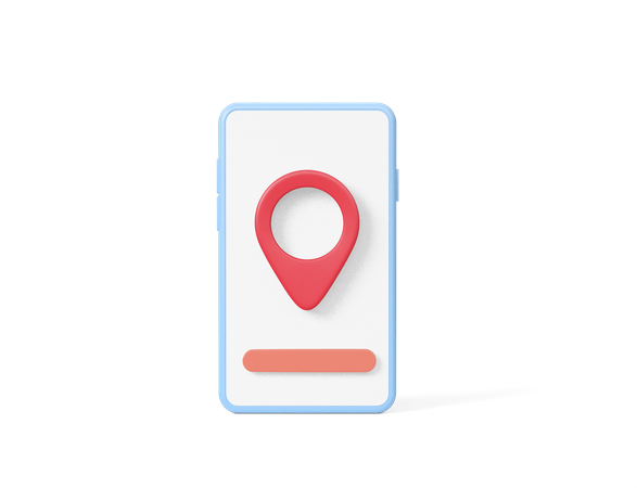 Localisation mobile  3D Icon