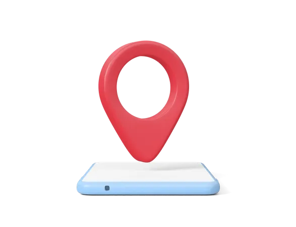 Localisation mobile  3D Icon