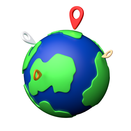 Emplacement dans le monde entier  3D Icon