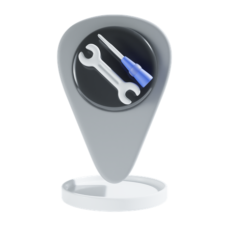 Emplacement de la station service  3D Icon