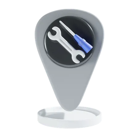 Emplacement de la station service  3D Icon