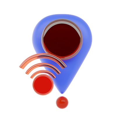 Emplacement wifi gratuit  3D Icon
