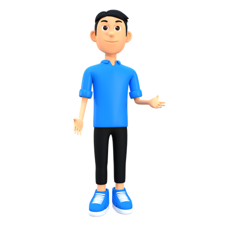 Empleado masculino da consejos  3D Illustration