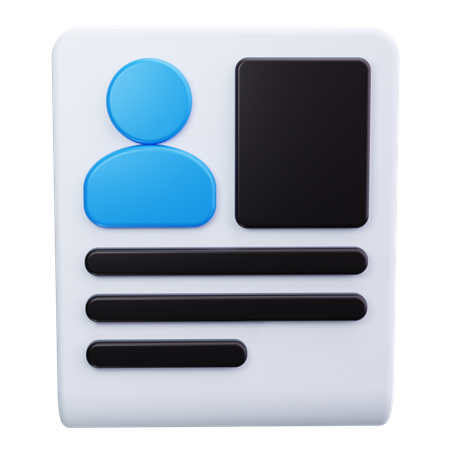 Documento de empleado  3D Icon