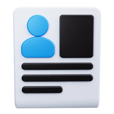 Documento de empleado  3D Icon