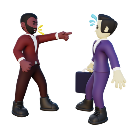 Empleado siendo despedido  3D Icon