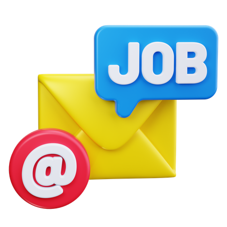 E-mail d'emploi  3D Icon