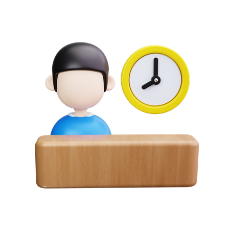 Temps des employés  3D Icon