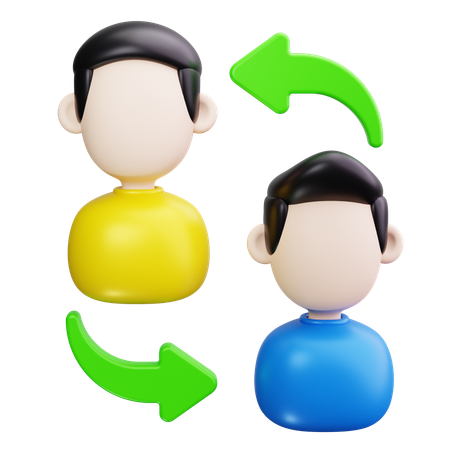 Transfert d'employé  3D Icon