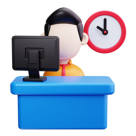 Employee Attendance  3D Icon