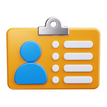 Employee Badge  3D Icon