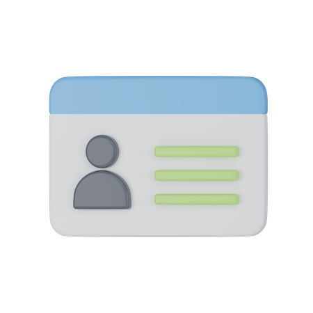 Employee Card  3D Icon