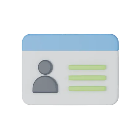 Employee Card  3D Icon